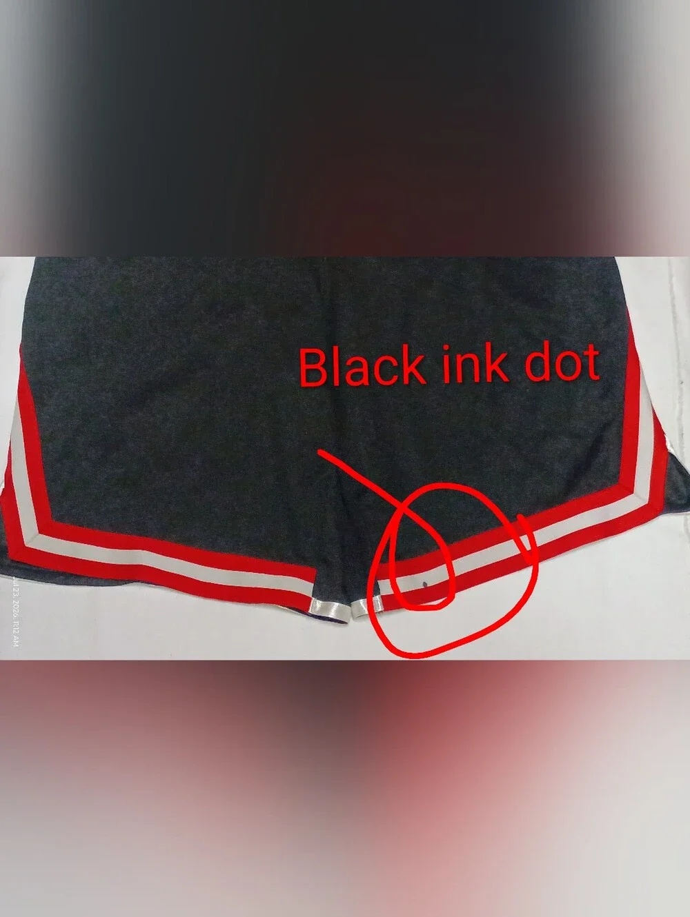 AND1 Men's Sideline Mesh Basketball Shorts Black Red White Large